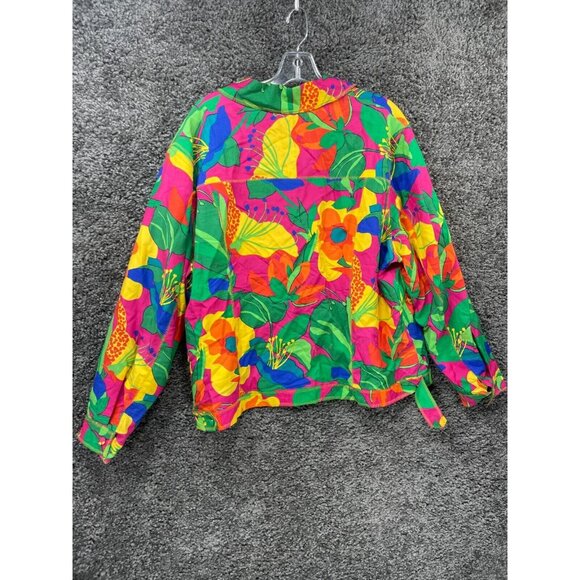Diane Von Furstenberg Jacket Womens Plus 1X Multi Floral Lined Tropical Colorful - Picture 2 of 15